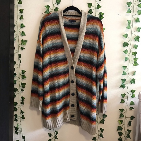 American Eagle Outfitters Sweaters - American Eagle Women’s Stripped Button Cardigan